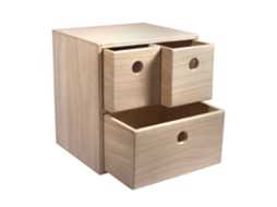 Commode De Madeira Com 3 Gavetas 21x18x23 Cm Rayher