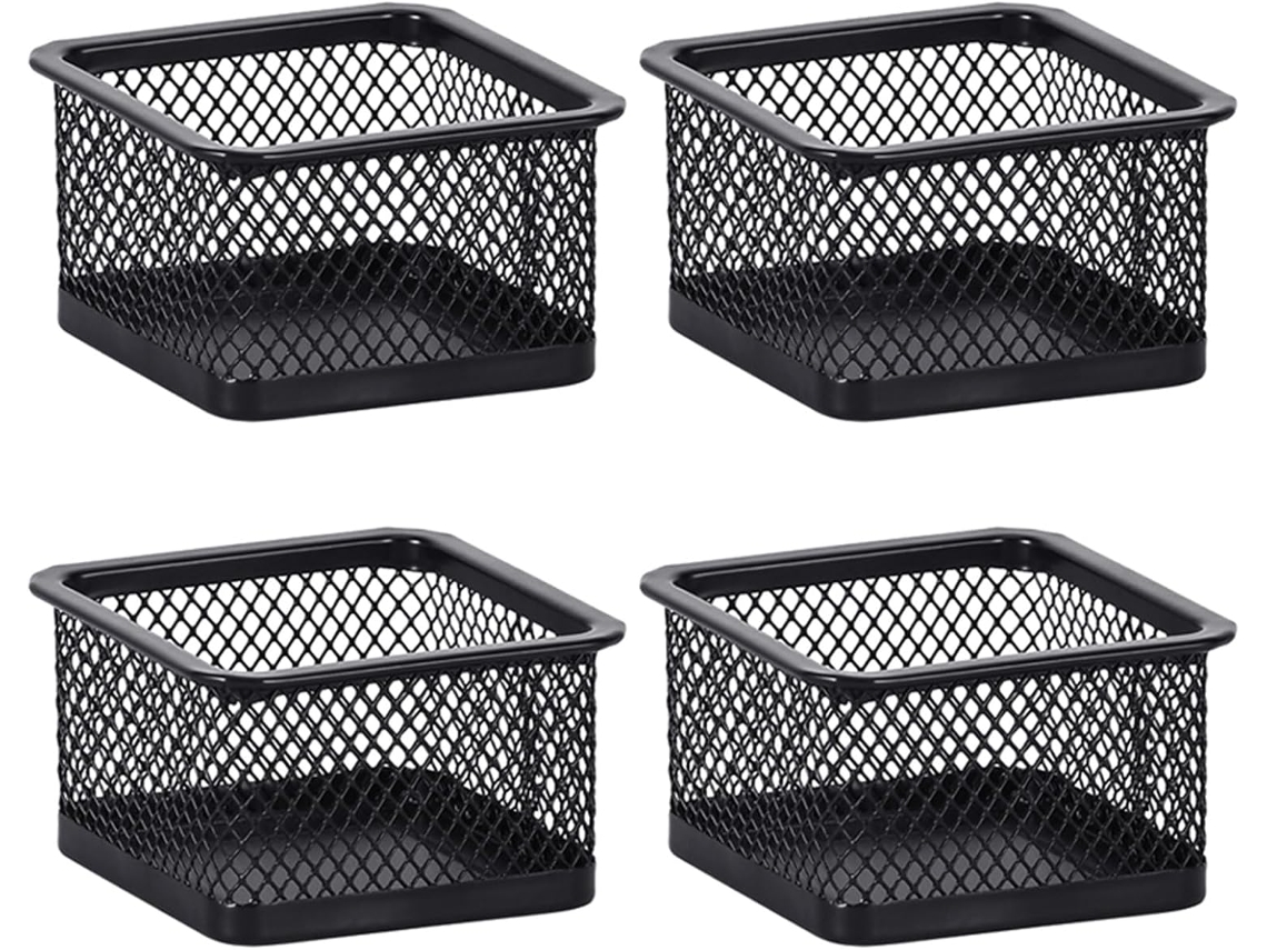 Organizador de clipes de metal Empilháveis para casa, escola, mesa e escrivaninha, conjunto com 4 peças.