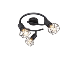 Iluminação Pendente Globo Xara I Metal Black E14 3 Lâmpadas