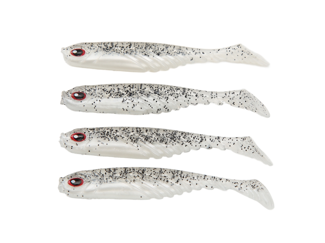Lure Soft Bait (bionic Fish Lure, Two-tone Design) 4pcs T-tail Soft Fish 75mm/3.2g Two-tone T-tail Soft Bait Bionic Fake Fish