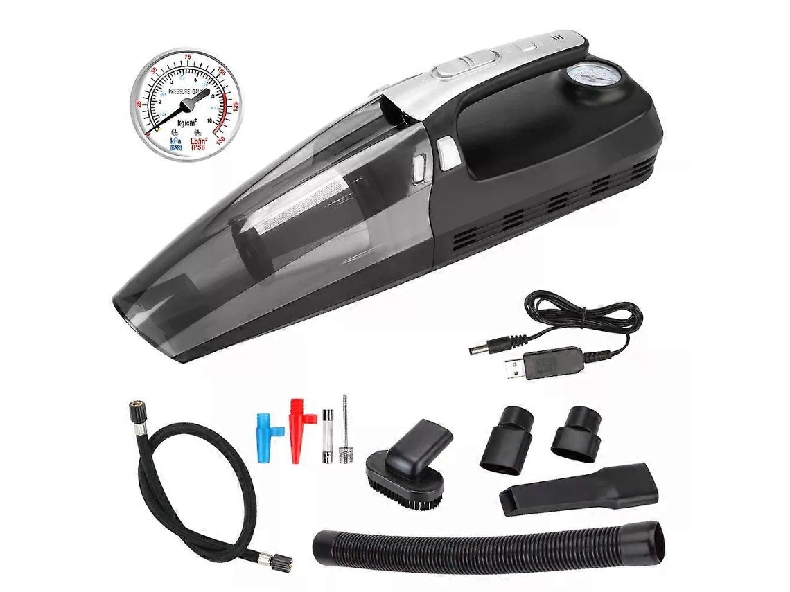 Aspirador De Pó Automotivo Com Display Digital 12v 120w Com Iluminação Led 4 Em 1 Bomba De Inflar De Alta Sucção Aquaforge