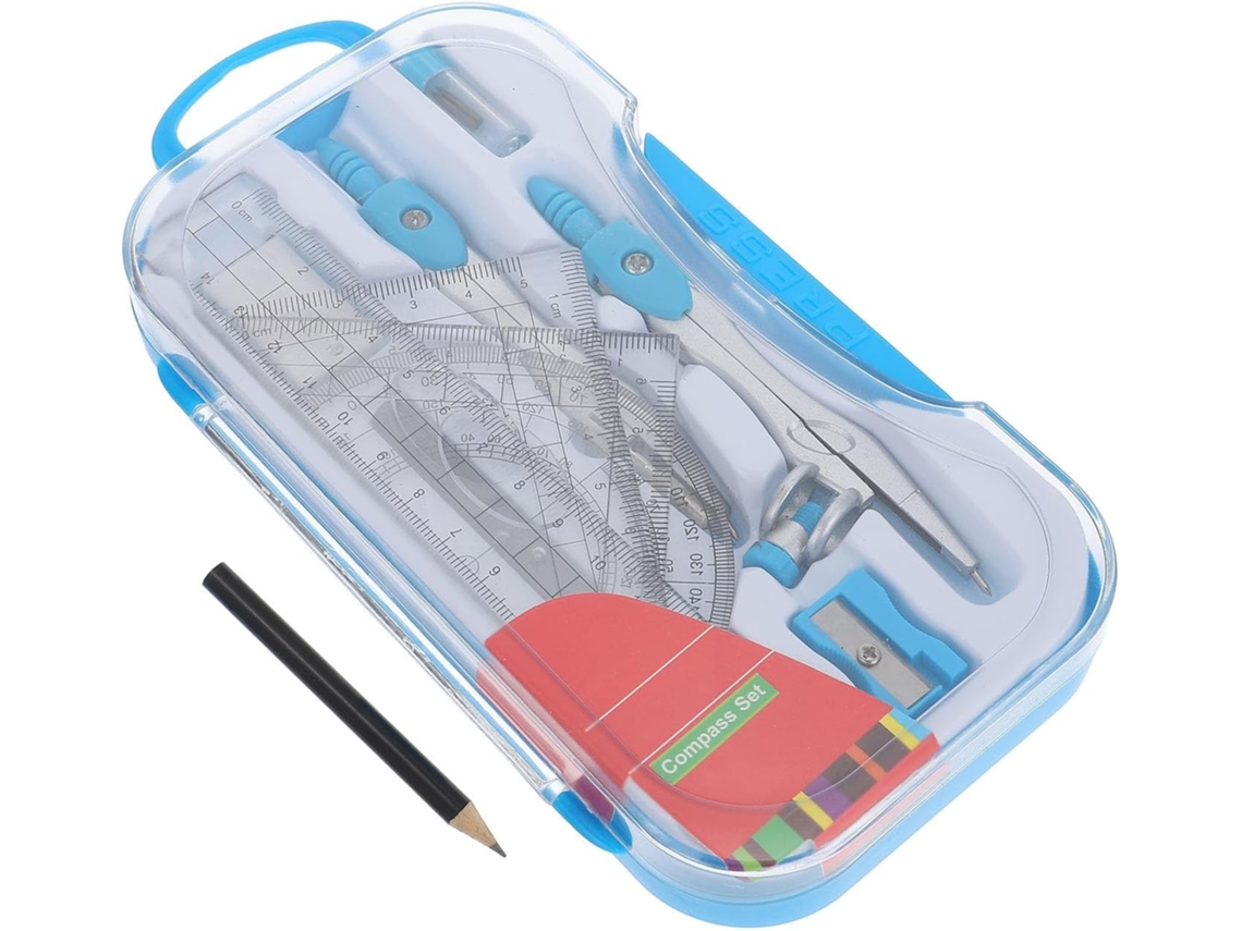 Kit de Desenvolvimento Profissional Doitool, com Bússola e Régua, Estojo de Plástico e Ferro, Ideal para Estudantes e Profissionais