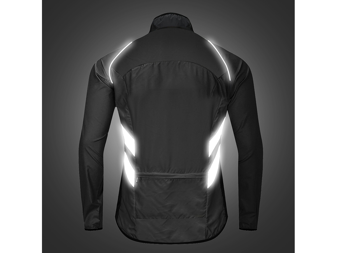 Jaqueta de Ciclismo Mali Masculina Impermeável e Reflectiva Manga Longa