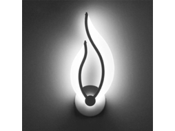 Lâmpada De Parede Em Forma De Chama Led Branco Moderna Criativa Quarto Escada Luminária Branca Positiva