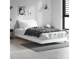 Vidaxl Estrutura Cama 90x200 Cm Derivados de Madeira Branco Brilhante