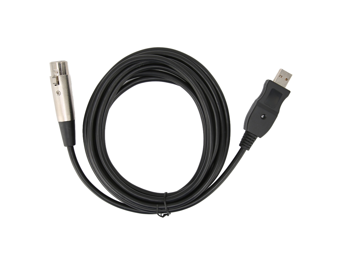 Aetheria cabo Conversor Usb para Xlr com Placa de Som para Microfone Instrumento Gravação Karaoke