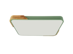 Plafón Led De 30 W, Retangular, Em Madeira E Alumínio, 625 X 425 Mm, Cct Selecionável, Semi-dari Branco