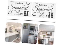 2 Adesivos Decorativos De Parede Para Cozinha Com Letras Para Parede