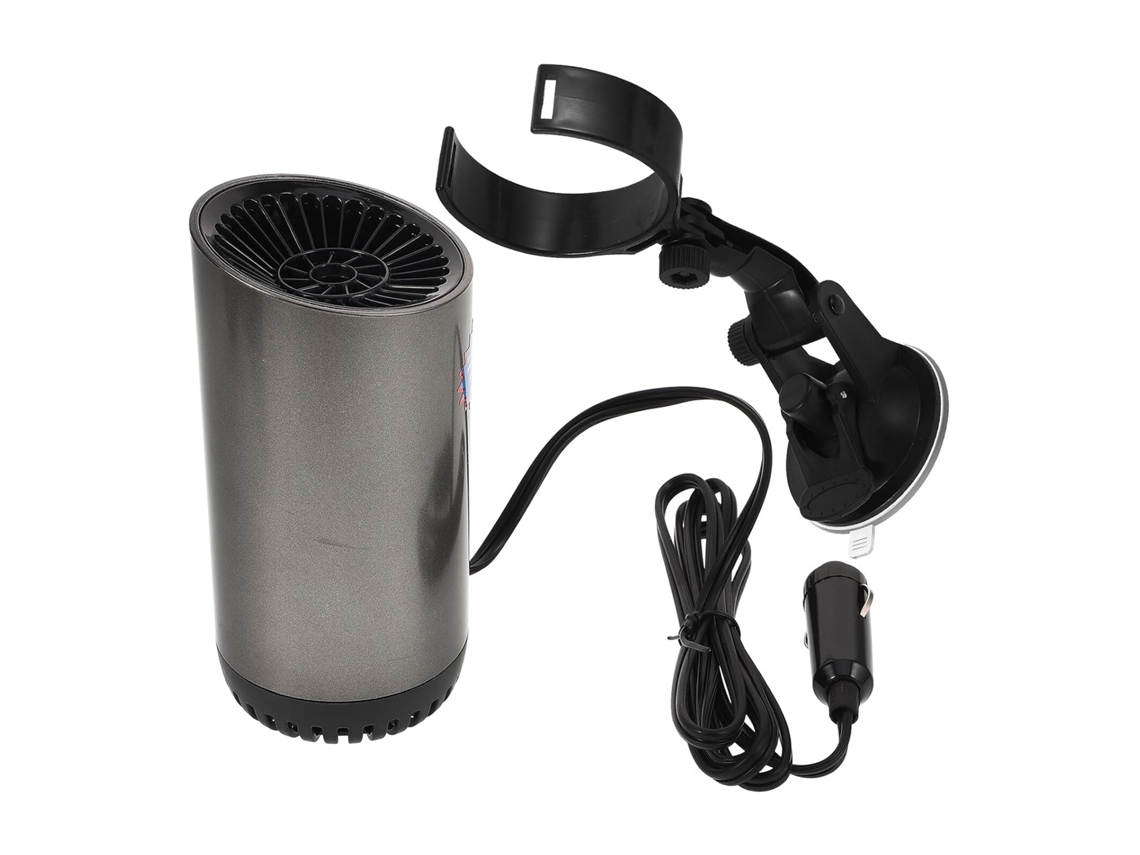 Aquecedor De Carro Liga Metálica 12v Com Suporte Ventosa,desembaçador E Descongelador Rápido Do...