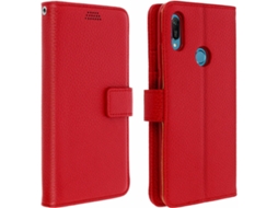 Capa Huawei Y6 2019 AVIZAR Wallet Vermelho
