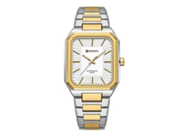 Relógio Masculino Curren 8457 Business Com Pulseira De Aço E Formato Quadrado, De Quartzo.