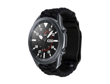 Bracelete Pulseira Fio Entrançado para Garmin Vivomove Sport Preto