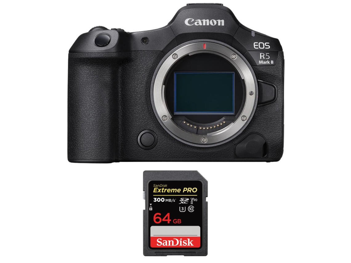 Eos R5 Mark Ii + 1 Sandisk 64gb Uhs ii 300mb/s + Ebook “20 Dicas para Fotos Que Impressionam” CANON