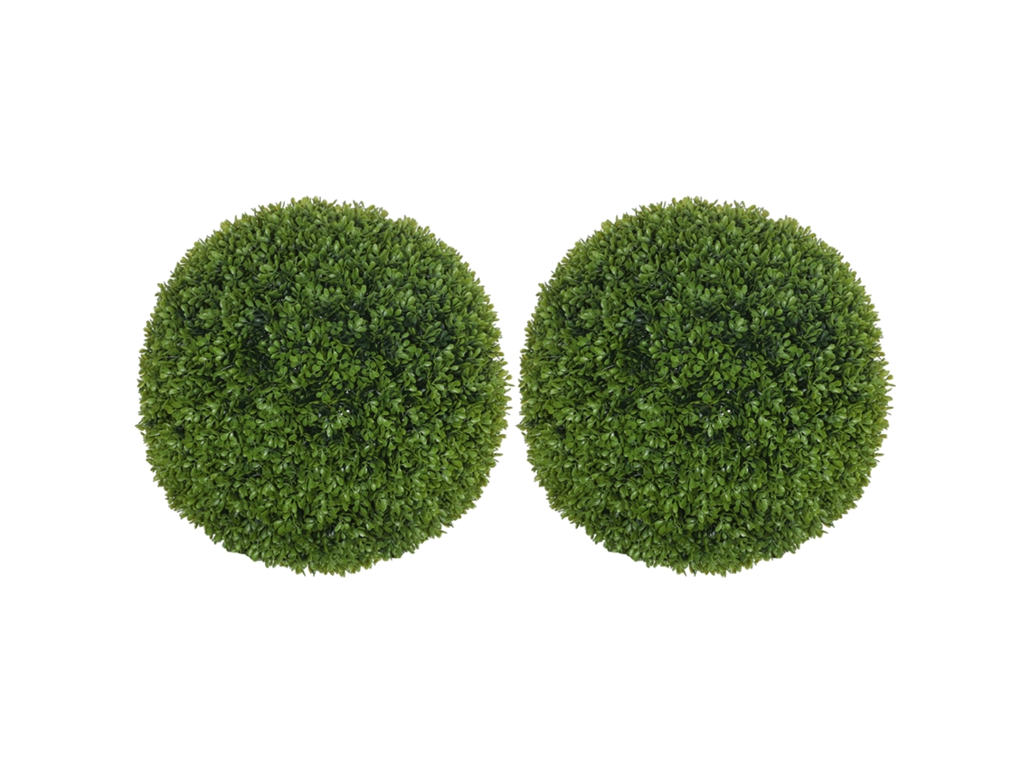 Conjunto De 2 Bolas De Buxo Artificiais, 40 Cm, Plantas Artificiais De Plástico, Bolas De Buxo Para Decoração De Escritório. Zkaka