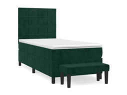 Box Spring Bed, Box Spring Beds Vidaxl Verde Veludo (100 X 200 Cm)