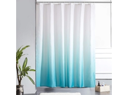Cortina de banho antimofo, lavável à máquina, impermeável, poliéster, 180x180cm, 12 ganchos S/MARCA