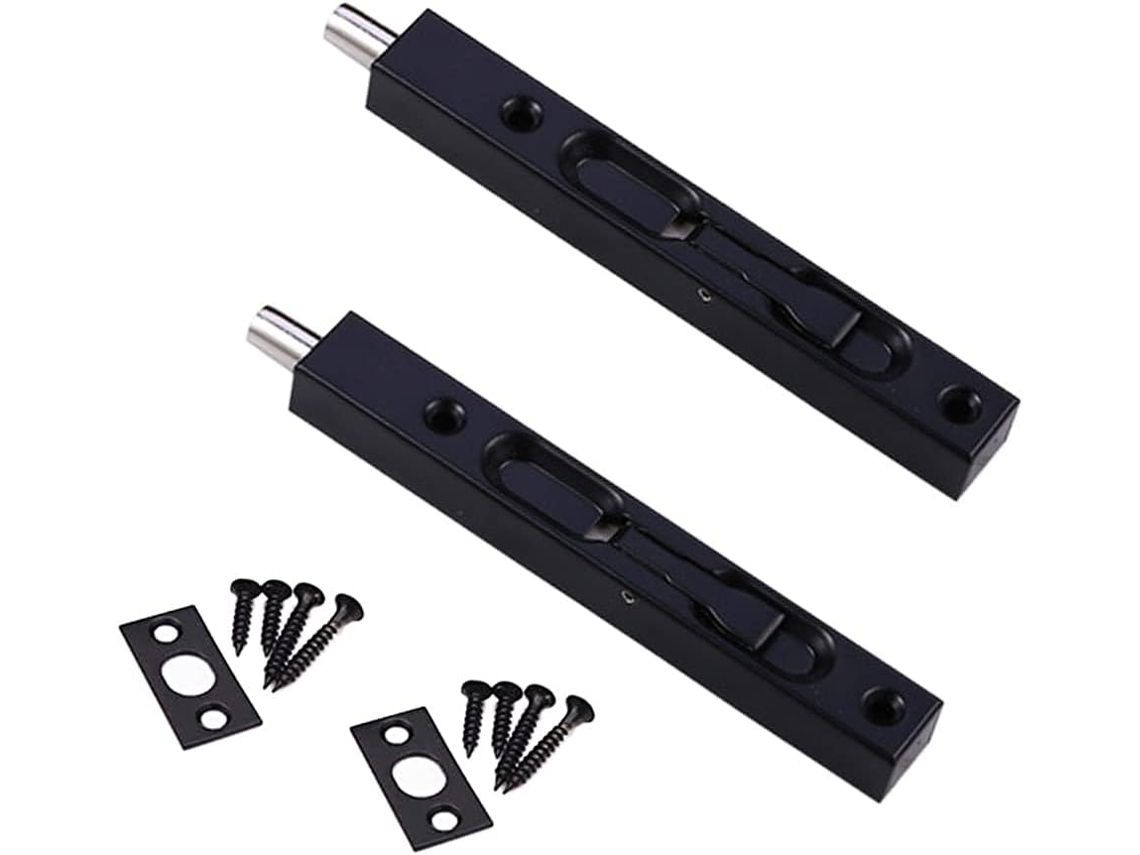 Conjunto De 2 Fechaduras E Trincos Para Portas, Ferrolhos De 15 Cm, 6 Polegadas, Cadeado