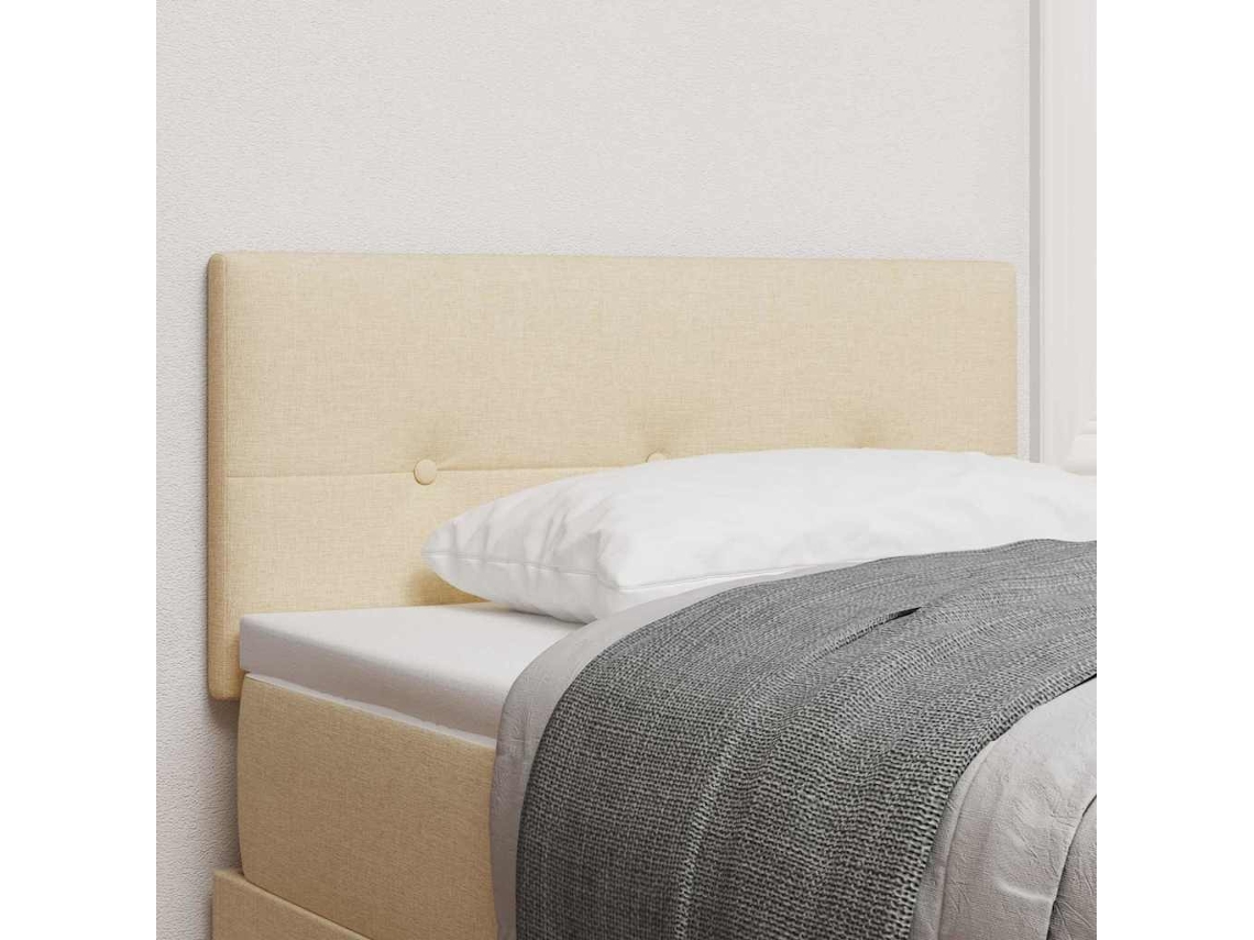 Vidaxl Cabeceira Led Com Fitas Led Com Cabeceira Creme 100 Cm Tecido