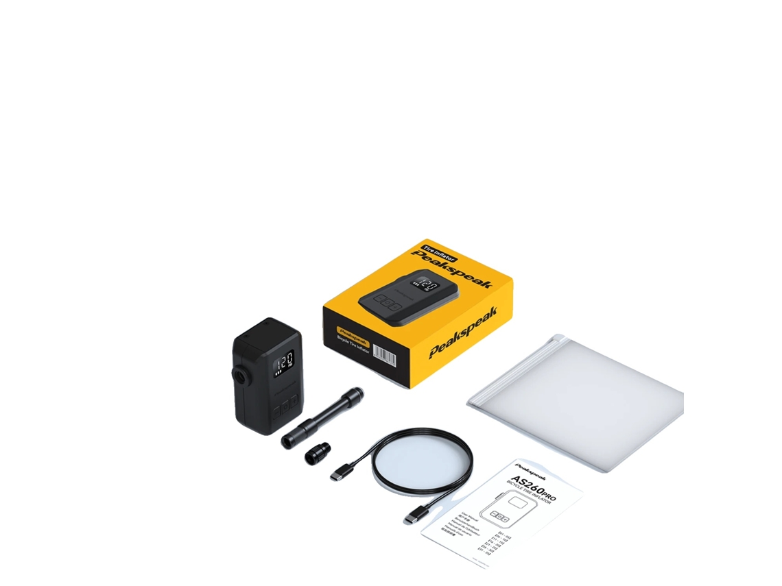 Bomba Elétrica Mini para Bicicleta, 120 Psi Máximo, Display Digital em Led, As260pro OEM