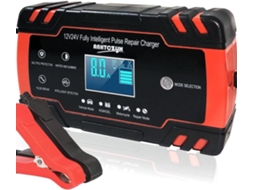 Lurelia Carregador De Bateria 12v 24v 8a 6ah 150ah Para Carro E Moto Com Visor Lcd