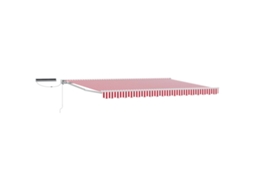 Conjunto 1 Toldo Retrátil Elétrico Vidaxl Branco Alumínio (4 × 3,5 M)