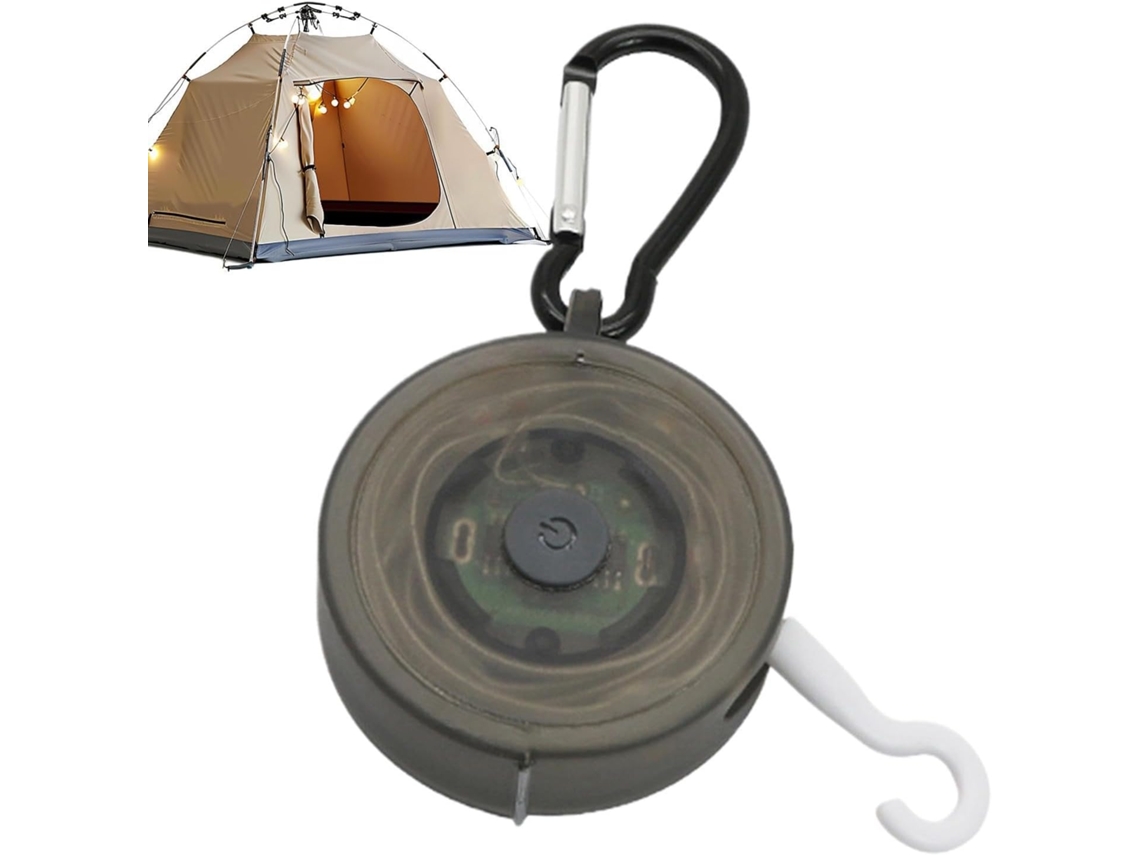 Lanterna De Acampamento À Prova D'água Com Cordão Luzes, Alimentada