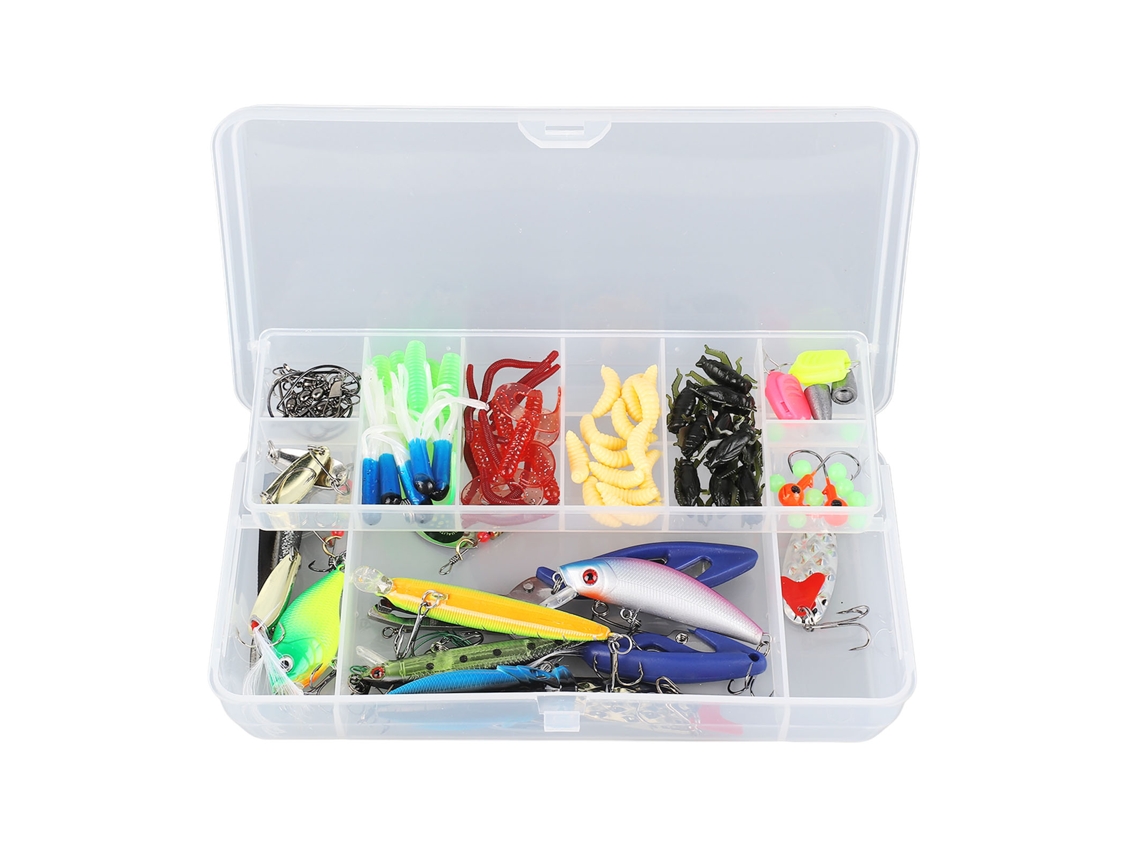 Kit de Iscas de Pesca 103 Peças Multifuncional