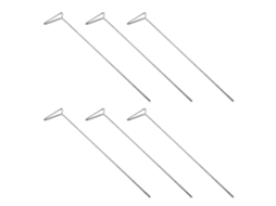 Conjunto De 6 Barras De Aço Inoxidável Prateadas Para Espalhamento Em Laboratório.
