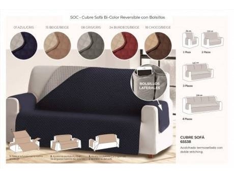 Capa de Sofá Cobre 65538 Vermelho 2 Plazas