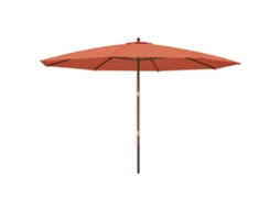 Maison Exclusive - Guarda-sol De Jardim Com Poste De Madeira 400x273 Cm Terracota
