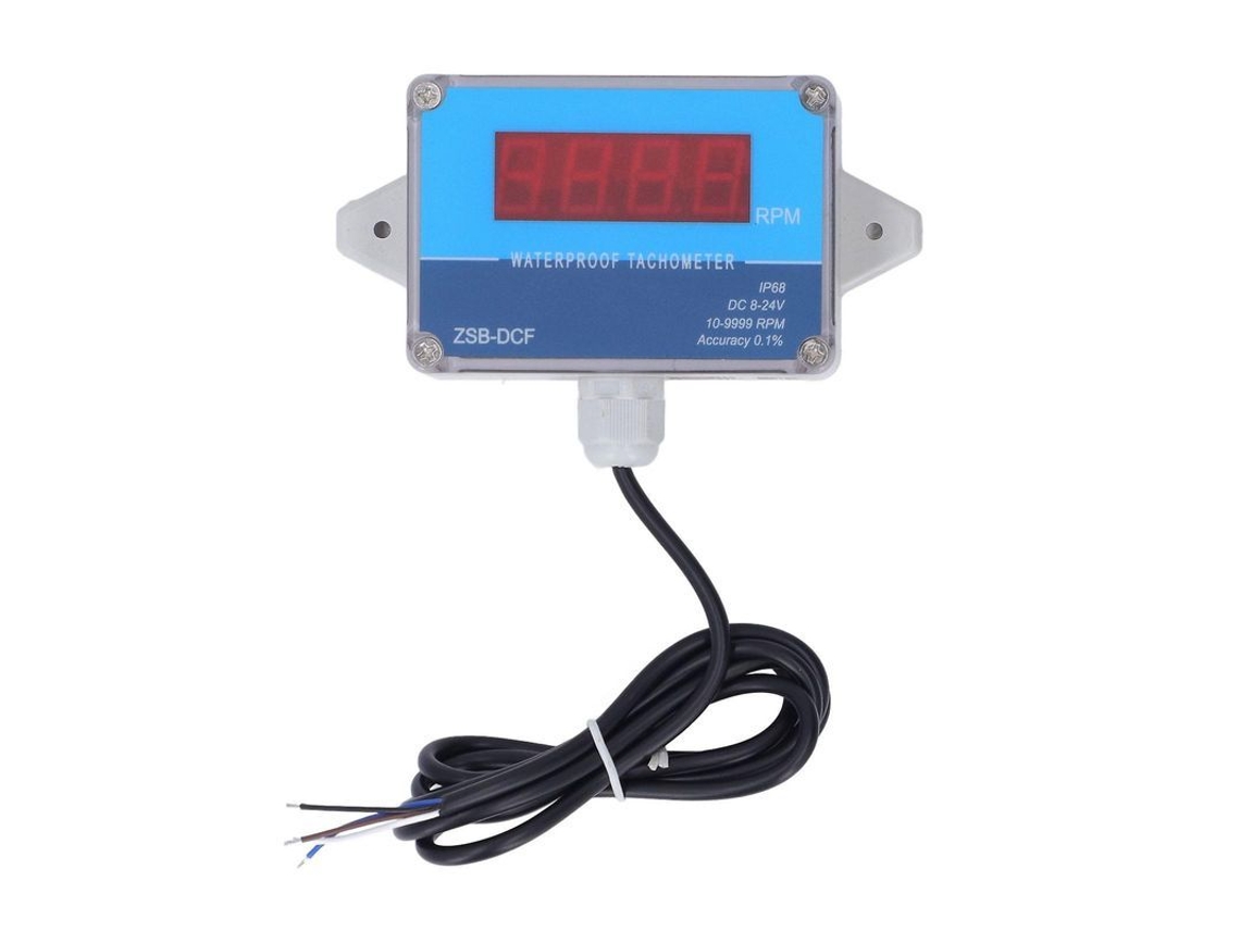 Sensor De Velocidade Tachômetro Motor Ip68 À Prova D'água Display Led Digital Dc 8v‑24v