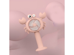 Ventilador Portátil Usb Recarregável Rosa Cartoon de Colo