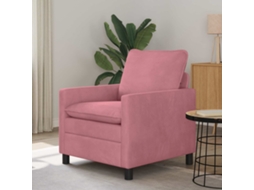 Vidaxl Sofá Rosa 76 X 81 X 87,5 Cm Veludo