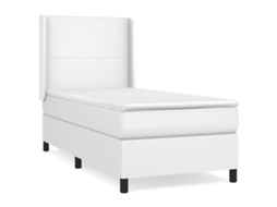 Box Spring Bed, Box Spring Beds Vidaxl Branco Couro Artificial (100 X 200 Cm)