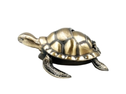 Cenicero de Metal Resistente con Tapa de Tortuga BRILVIBERA