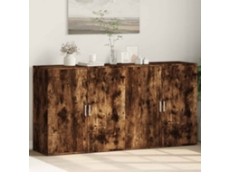 Vidaxl Aparadores 2 Pcs 79x38x80 Cm Derivados Madeira Carvalho Fumado