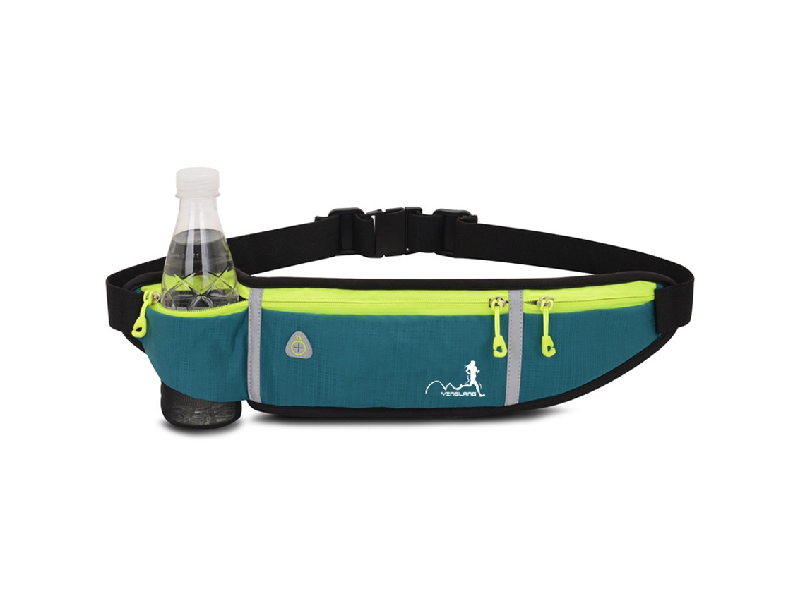 Yuysan Cinturão Desportivo Para Garrafa De Água, Elástico E Ajustável, Modelo Justo Ao Corpo, Cor Lago Verde