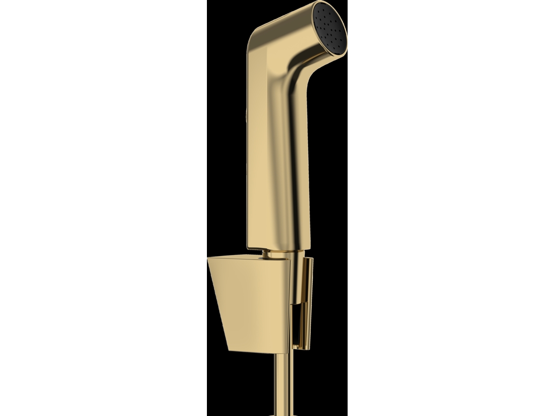 Bidette Chuveiro De Mão 1jet S Ecosmart Com Suporte De Duche Porter S E Mangueira De Duche 125cm, 29238990, Cor Óptica De Ouro Polido Hansgrohe