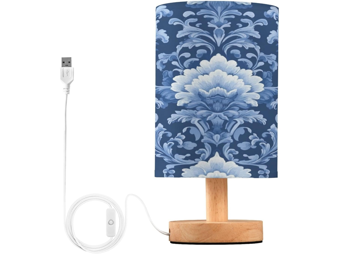 Abajur De Cabeceira Antigo Em Estilo Arabesco Para Quarto, Com Portas De Carregamento Usb C, Luminária De Mesa Cabeceira