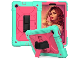 Capa Híbrida Silicone E Pc Anti‑choque Halinuia Com Suporte, Cinta Manual E Alça De Ombro, Para Lenovo Tab M10 Plus 10.3