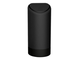 2026 lixo Carro Mini Plástico Metal com Tampa de Silicone Portátil 15x7cm Preto Organizador Console