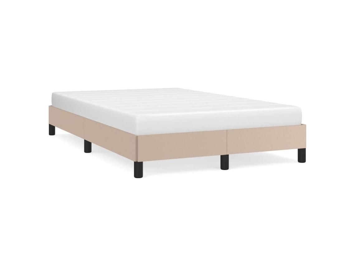 Bed Frame, Bed Frames Vidaxl Marrom Couro Artificial (120 X 190 Cm)