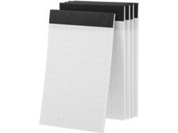 5 Peças Carnet De Notes Autocollant A7 Papier Pointillé Blanc, Formato Mini Notebook Para Escritório E Uso
