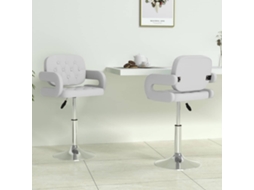 Vidaxl Cadeiras De Jantar Giratórias 2 Pcs Couro Artificial Branco