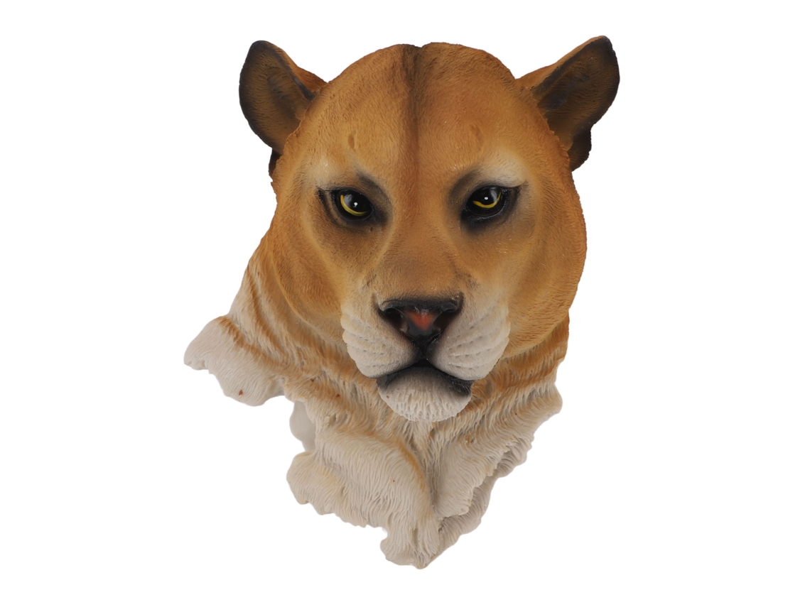 Estátua de Cabeça de Animal 3D em Resina, Leão LAXISCREED