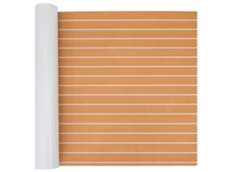 Vidaxl Tapete De Barco Riscas Marrom E Branco 240 X 90 Cm Eva