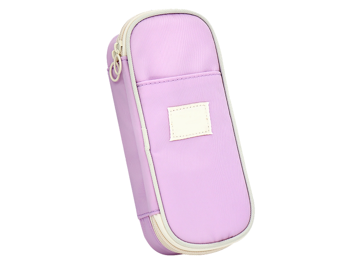 Bolso de Papelería Multifuncional de Tela Compuesta Color Macaron Organizador de Lápices