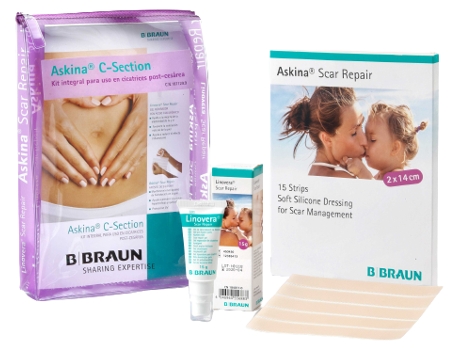 Kit de cicatriz para cesariana Askina 2 peças B BRAUN