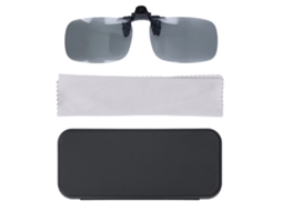 Óculos Polarizados Clip On Dia Noite Anti glare Uv Proteção para Pesca Caminhada Outdoor com Estojo e Pano de Limpeza