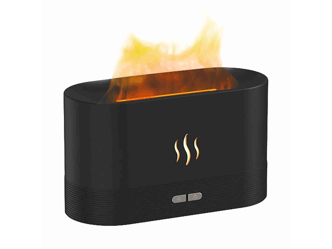 Umidificador de Bruma de Chama com Desligar Automático e Aromaterapia Usb para Casa e Hotel LAXISCREED